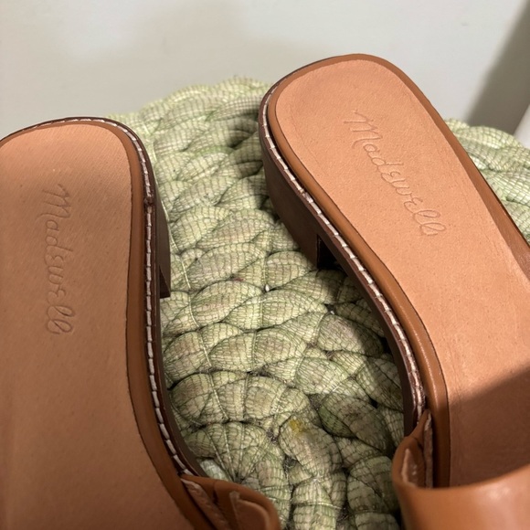 Madewell The Cassady Mule Tan Desert Camel Leather Slip On Low Heel Sandals NWOB - Picture 7 of 11